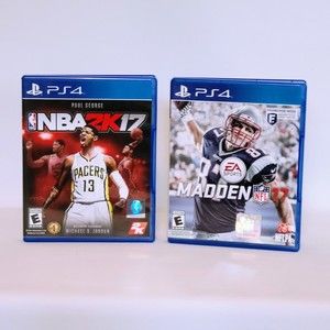 Madden 17 & NBA 17 Play Station 4 PS4 Bundle of 2 Games. Clean Copy. Tested.